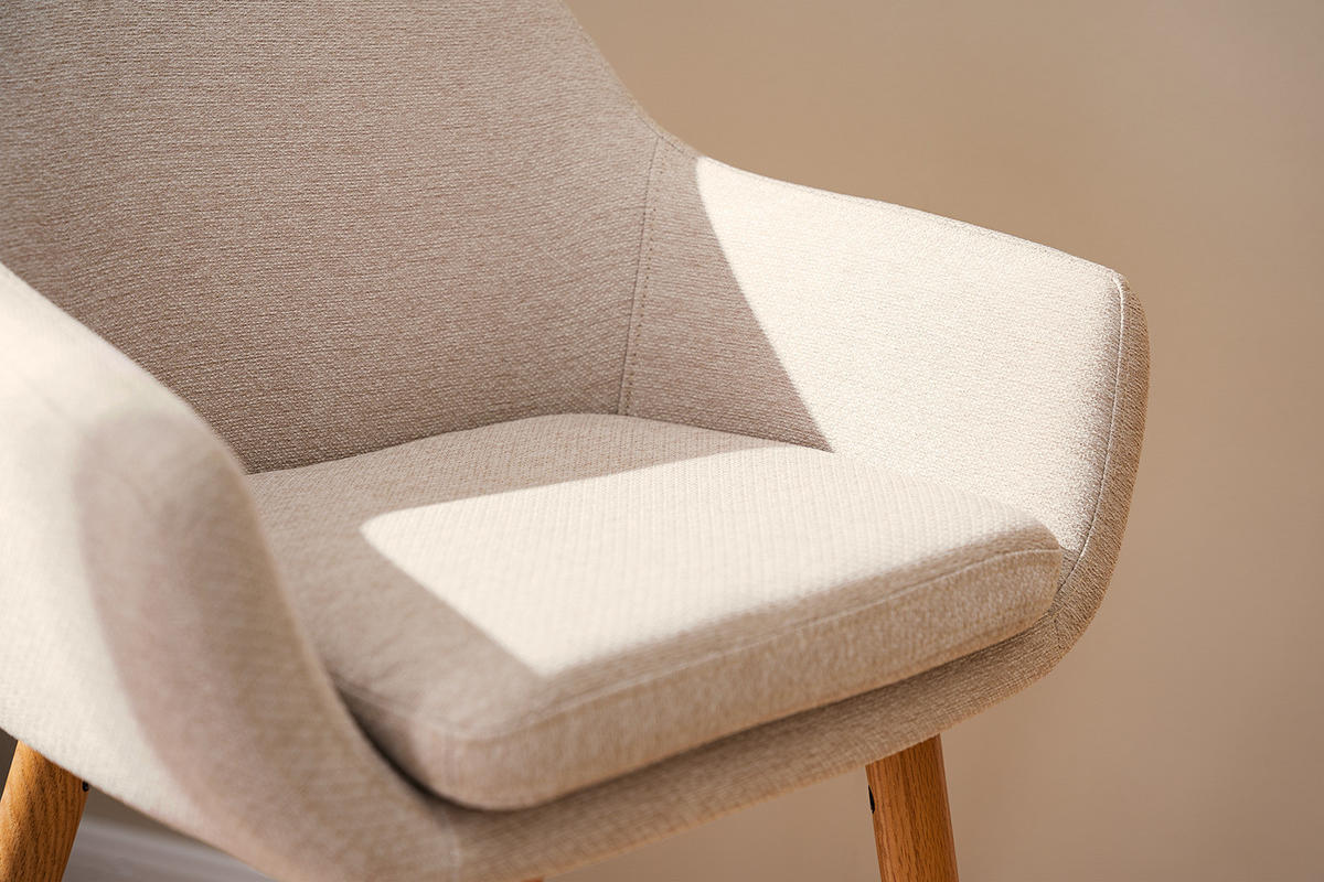 BARSTUHL - Eichefarben/Beige, Textil (55/101/54cm) - home24