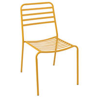 GARTENSTUHL GESTREIFT - Gelb, Metall (56/81/50cm) - J-Line