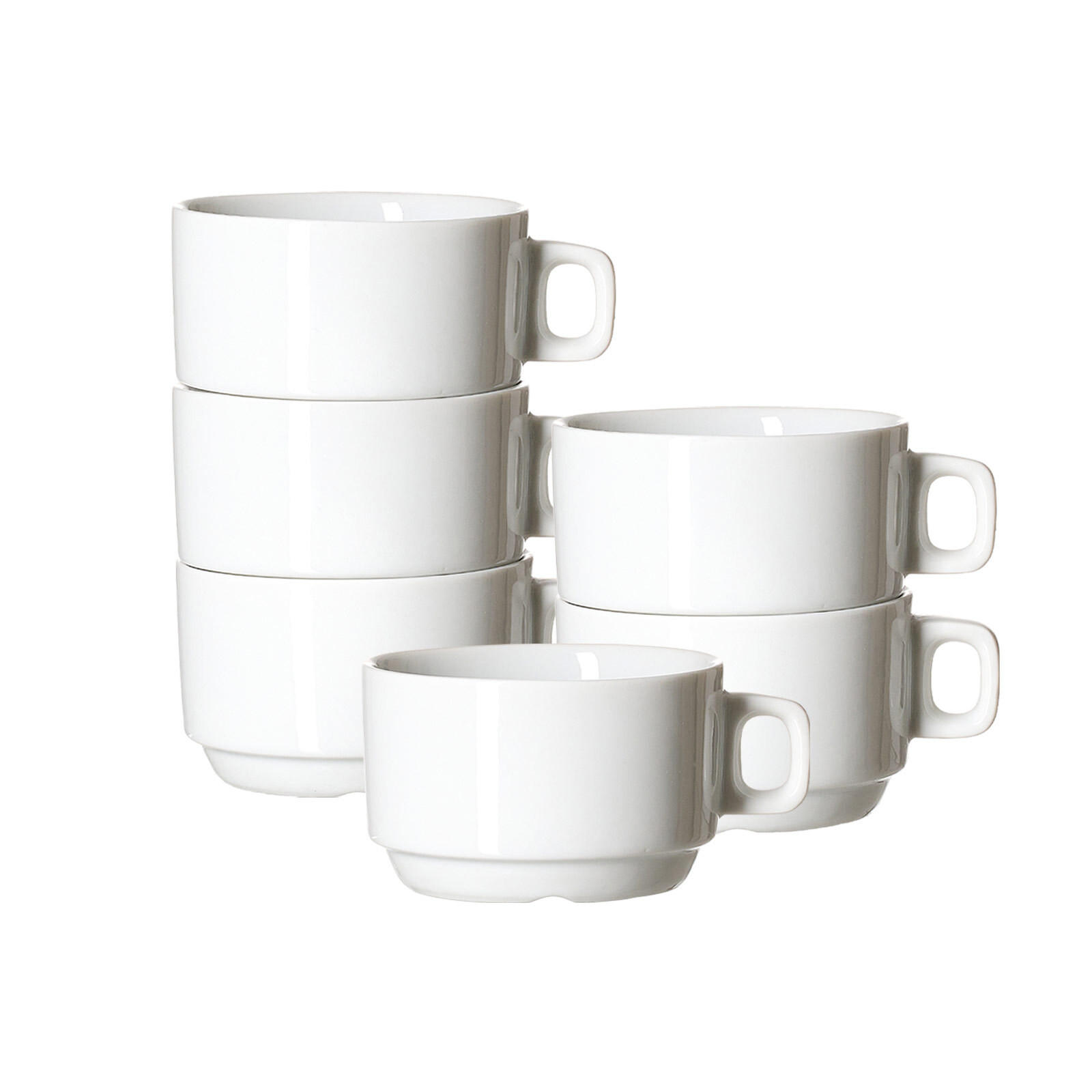 KAFFEETASSEN Bianco weiß 190 ml 6er Set - Weiß, Keramik (0.19L) - Ritzenhoff Breker