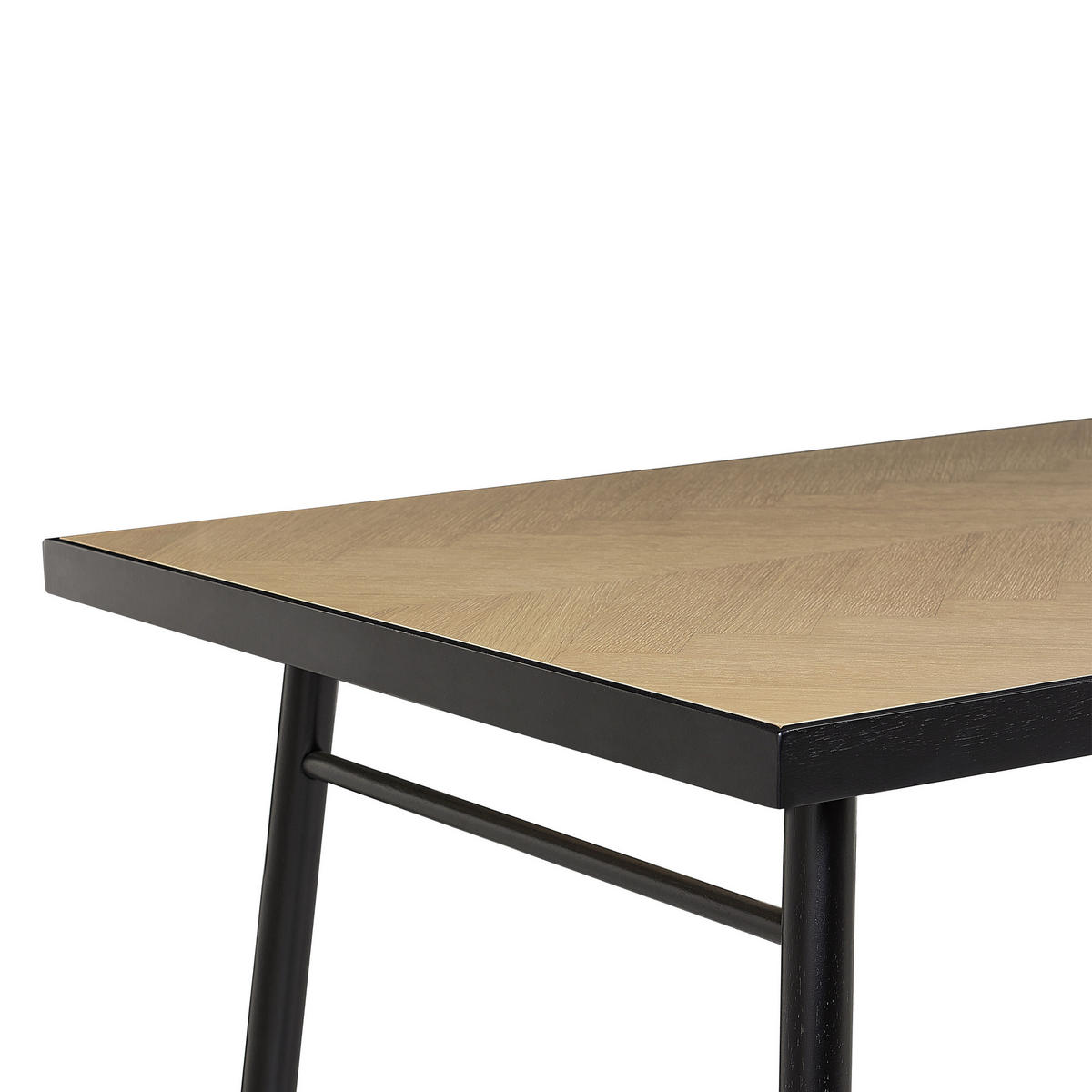 ESSTISCH 180/90/80 cm Hellbraun, Schwarz Rechteckig Ivorie - Hellbraun, Holzwerkstoff (90/180/80cm) - Beliani