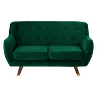 2-SITZER-SOFA Samtstoff Smaragdgrün Bodo - Hellgrün, Textil (148/85/84cm) - Beliani