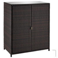 GARTENSCHRANK aus Aluminium Monza, 84,5 x 40,5 x 103,5 cm, braun - Braun, Kunststoff (84.5/103.5/40.5cm) - tectake