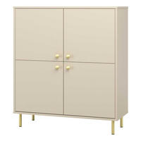 HIGHBOARD Venus - Kaschmir/Goldfarben, Holzwerkstoff (100/113/40cm) - RAUMHIRSCH FURNITURE
