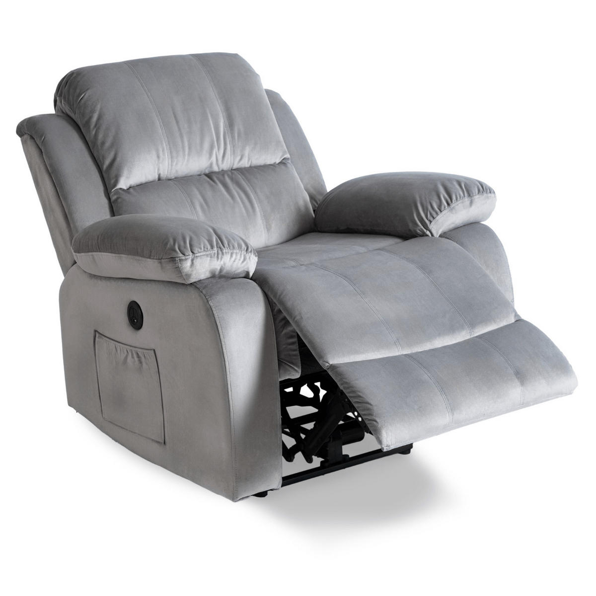 RELAXSESSEL ARON fürs Wohnzimmer Grau - Grau, Textil (53/101/88cm) - makarowski meble