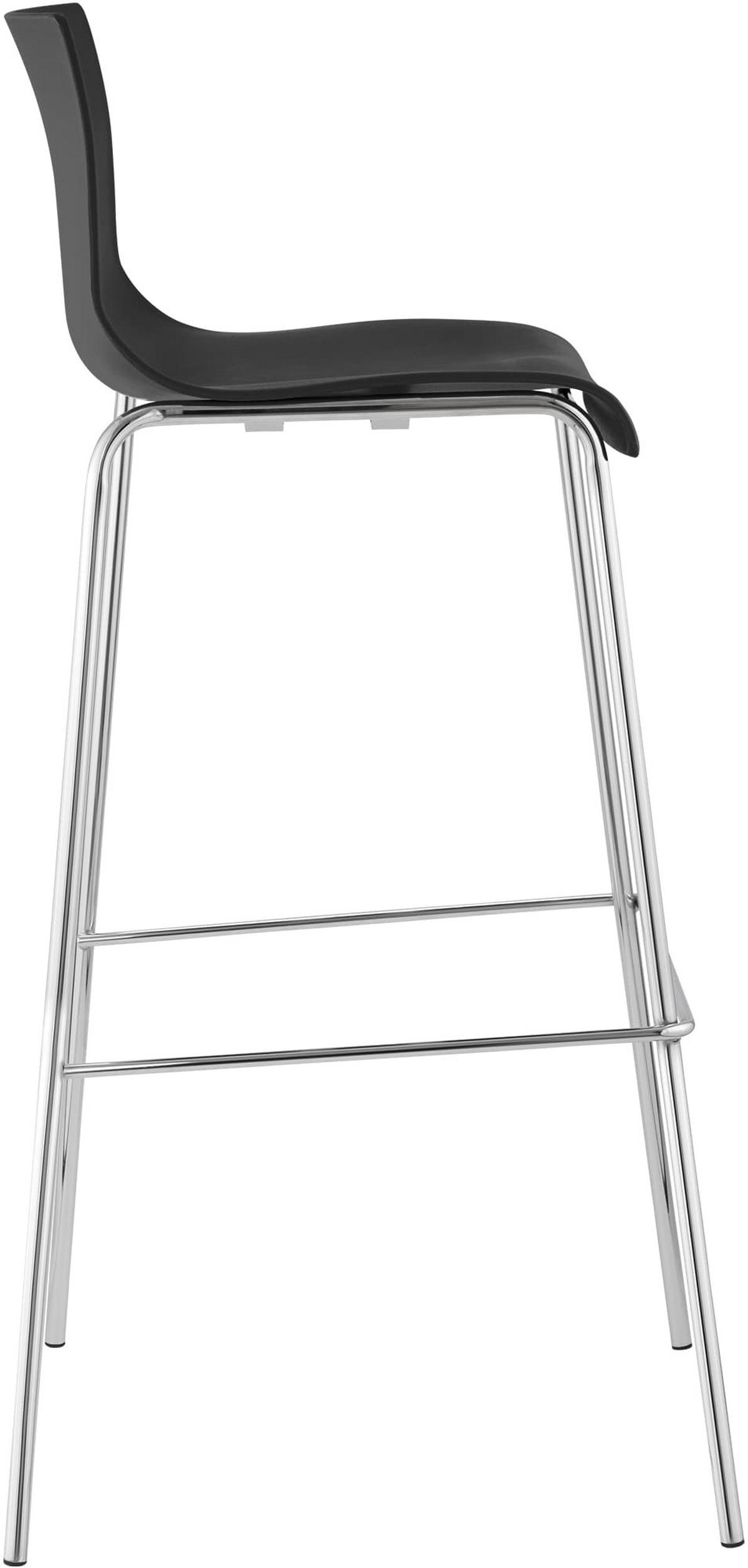 BARHOCKER 2er Set Tenar Kunststoff Schwarz Silber - Schwarz, Kunststoff (43/100/48cm) - DELUKE