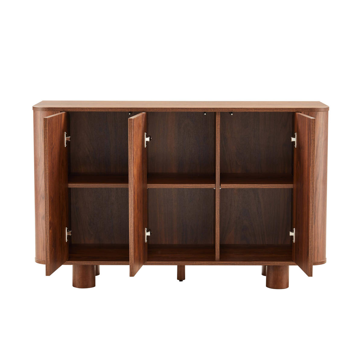 SIDEBOARD 120 cm, dunkles holz - Braun, Holz (40/75/120cm) - Oviala