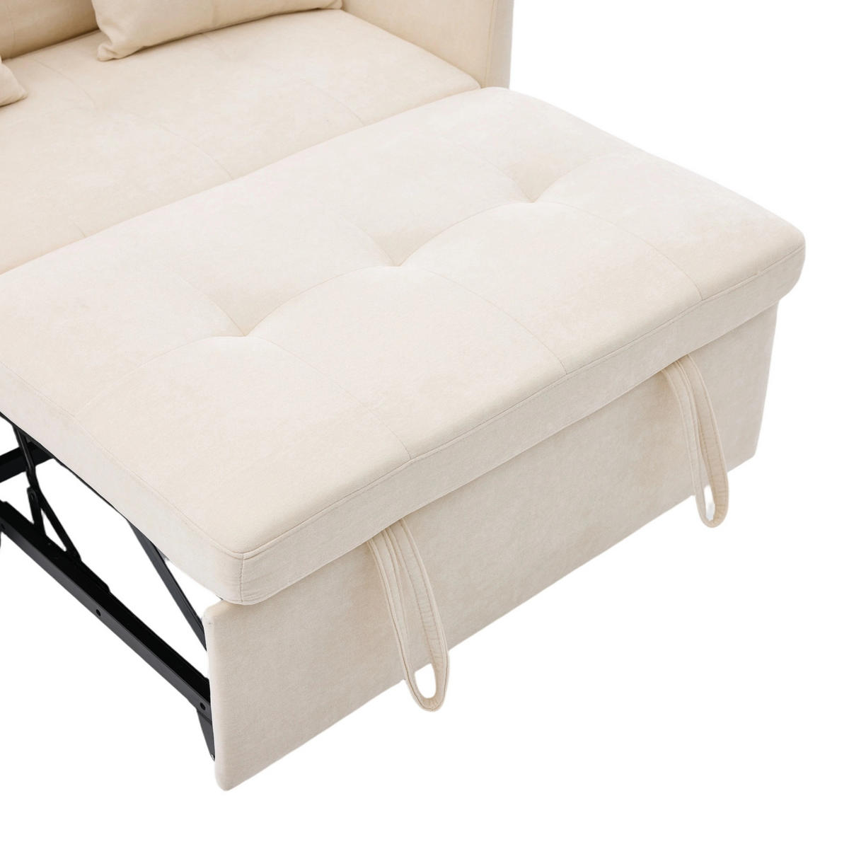 SCHLAFSESSEL DE-35222 mit USB und Tablethalter Beige - Beige, Metall (72/83.5/109cm) - ComfortXL