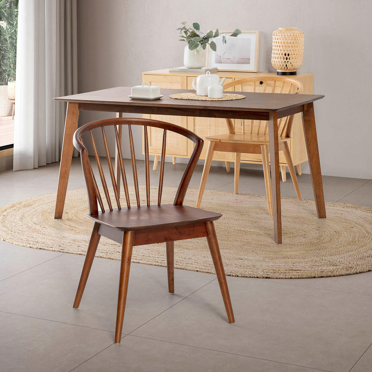STUHL 2er-Set Mura Nussbaum Farbe - Walnussfarben, Holz (58/84/55cm) - VS Venta-stock