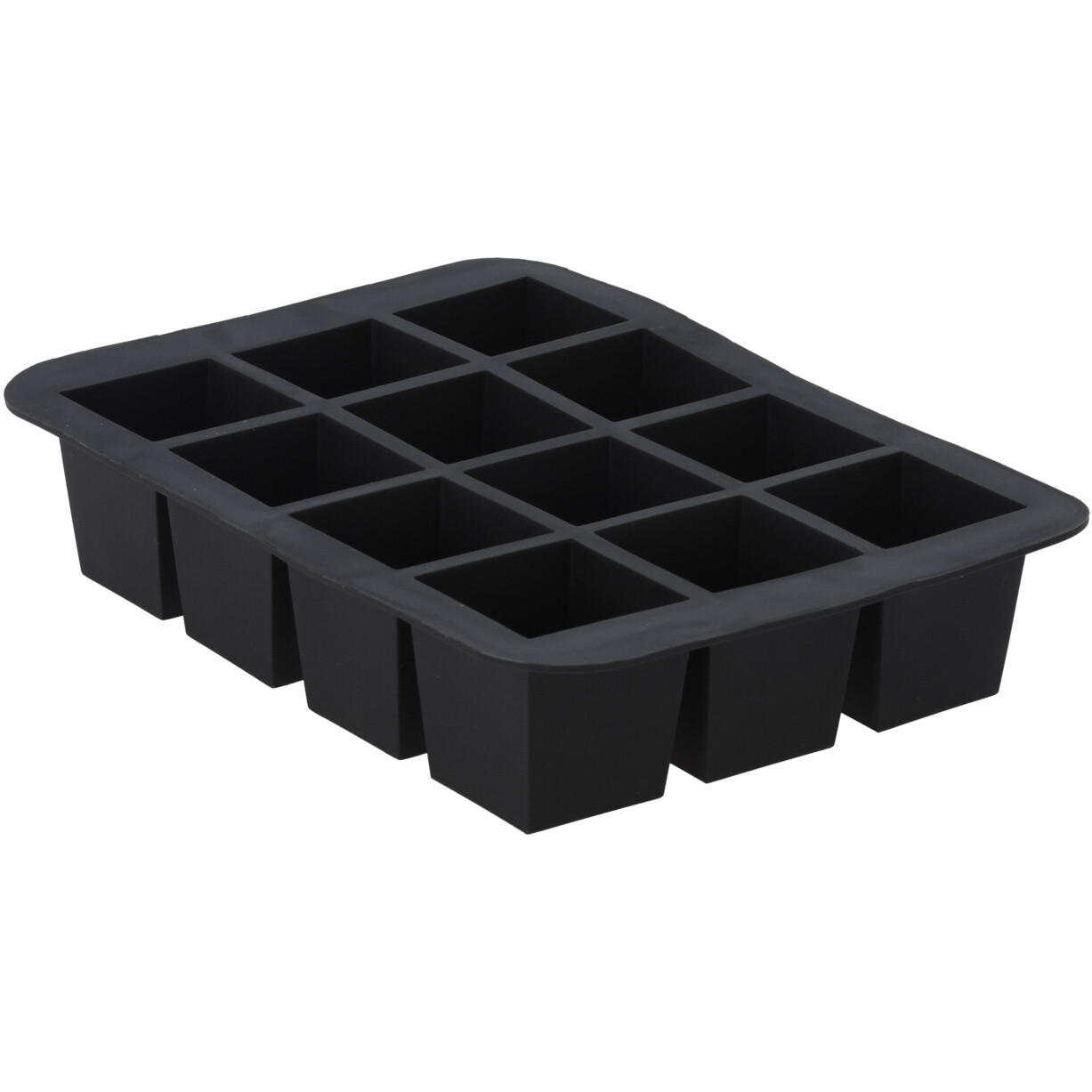EISWÜRFELFORMER 12 Würfel 19/14/4 cm - Anthrazit, Kunststoff (14/4/19cm) - Excellent Houseware