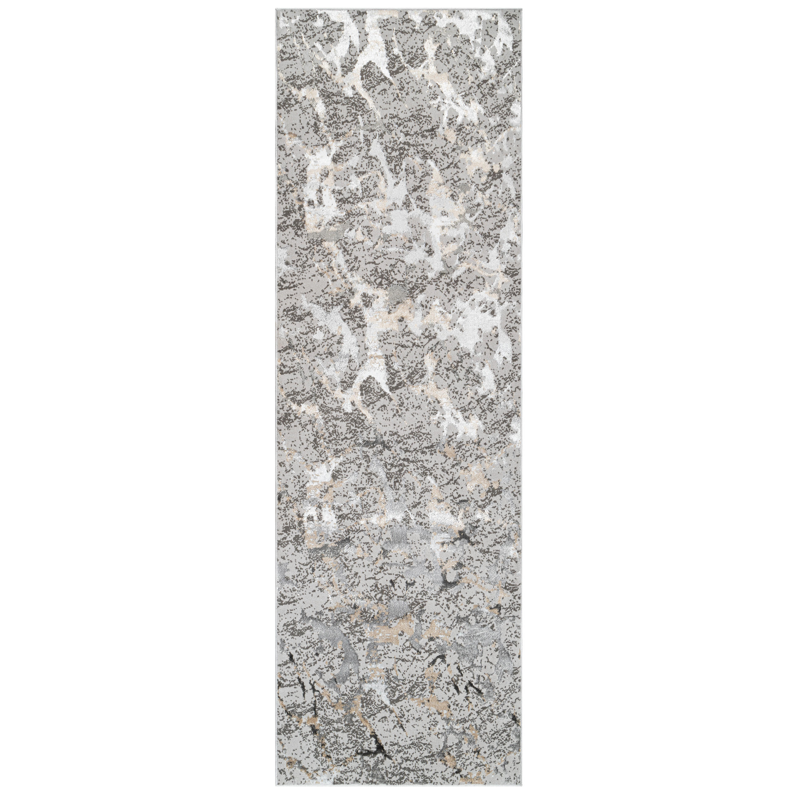 TEPPICHLÄUFER CRYSTAL hellgrau abstrakt 120/200 cm - Hellgrau, Textil (120/200cm) - Tapiso