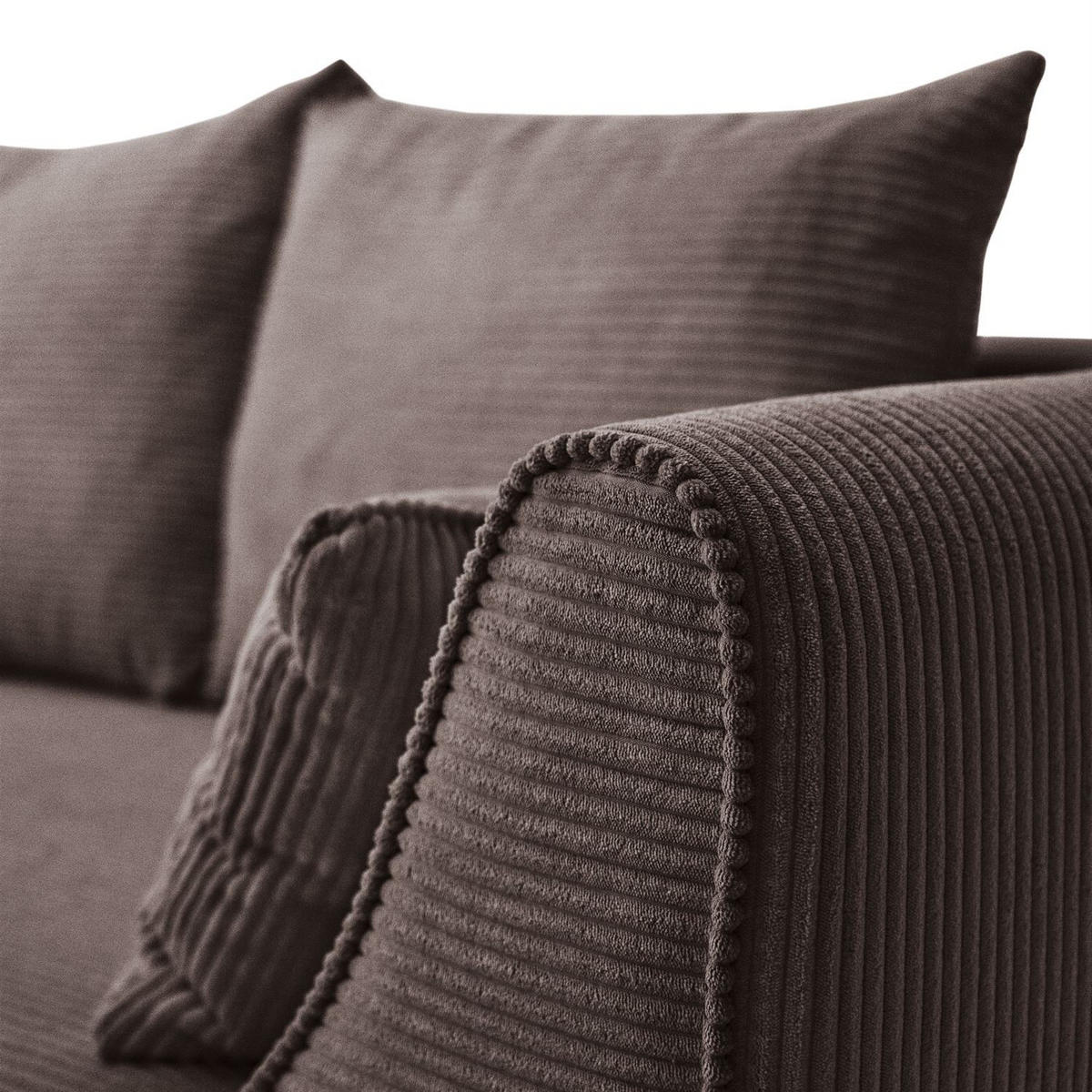 SOFA ASPEN Zweisitzer mit Schlaffunktion, Anafi 18 - Braun, Textil (267/94/95cm) - Lookway