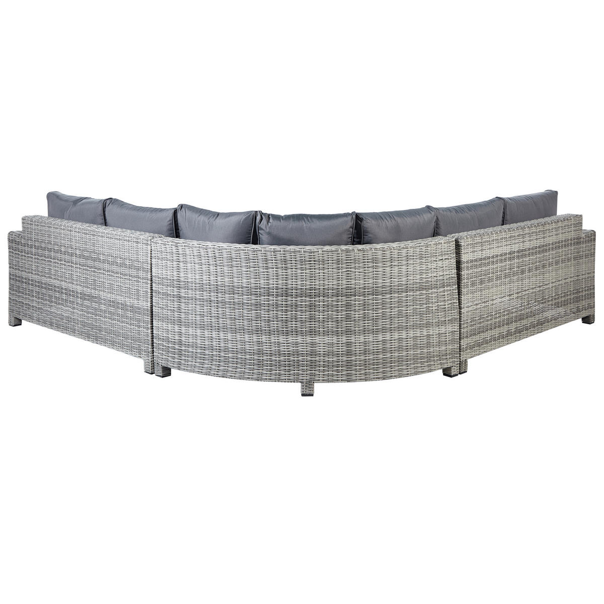 LOUNGE-SET 9-Sitzer Symmetrisch grau Teglio - Taupe, Kunststoff - Beliani