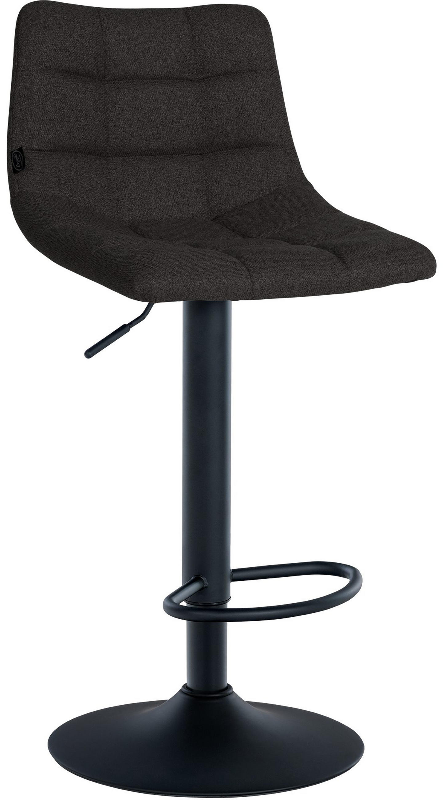BARHOCKER James Stoff schwarz schwarz - Schwarz, Textil/Metall (43/108.5/46.5cm) - TPFLiving