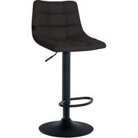 BARHOCKER James Stoff schwarz schwarz - Schwarz, Textil/Metall (43/108.5/46.5cm) - TPFLiving
