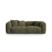 SOFA modular Martina aus Cord moosgrün 3 Sitzplätze - Salbeigrün, Textil (106/75/240cm) - Micadoni