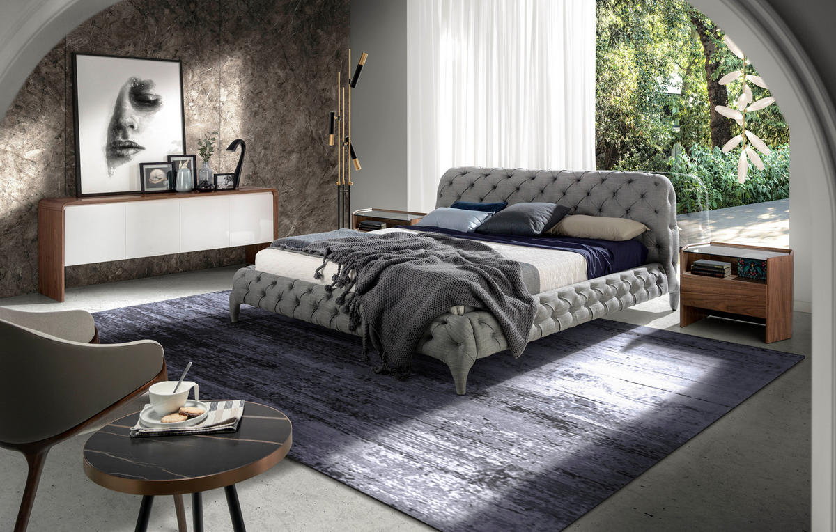 NACHTSCHRANK Nachttisch Nussbaum mit Platte aus gehärtetem Glas 65/45/50 cm - Nussbaumfarben, Glas/Holz (65/50/45cm) - ANGEL CERDA