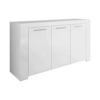 SIDEBOARD Holz-Effekt Weiß 42x144h80 - Weiß, Holzwerkstoff (144/80/42cm) - DMORA