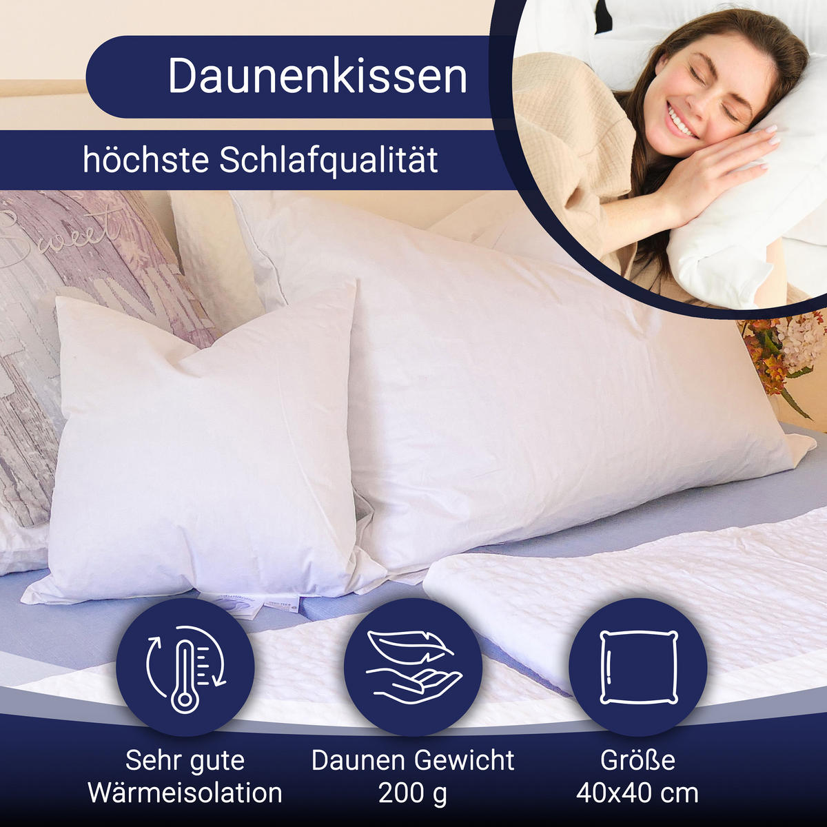 KISSEN, 40x40 cm, 100% Baumwolle, Weiß - Weiß, Textil (40/40cm) - Zollner