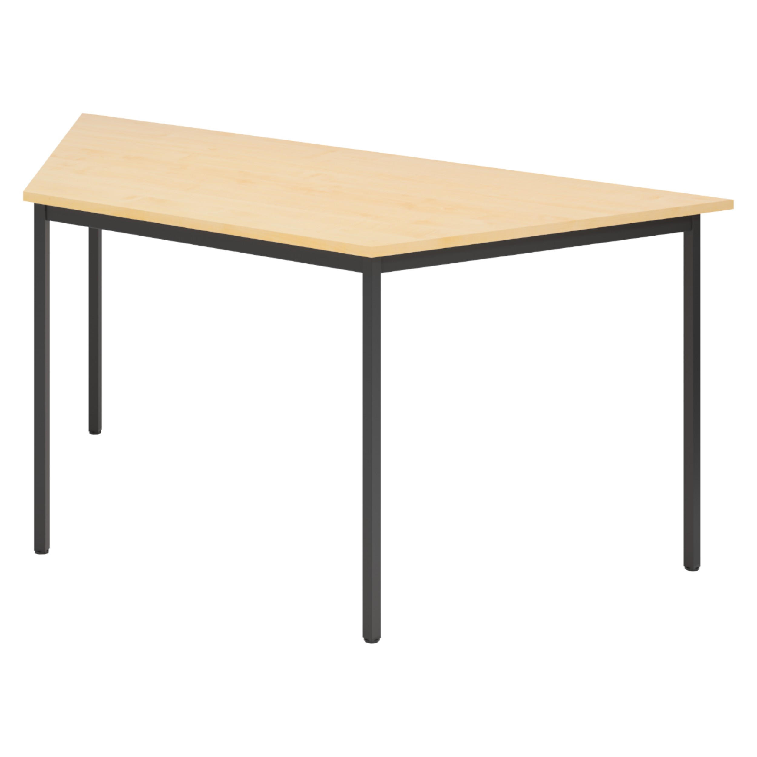 bümö Kantinentisch Ahorn, Schwarz 160x72x69 cm