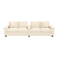 4-SITZER-SOFA mit Ladefunktion in Beige - Beige, Textil (80/82.7/299cm) - KOMHTOM
