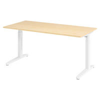SCHREIBTISCH Serie-XB 80/160/74 cm in Ahornfarben/Weiß - Ahornfarben/Weiß, Holzwerkstoff (80/160/74cm) - bümö