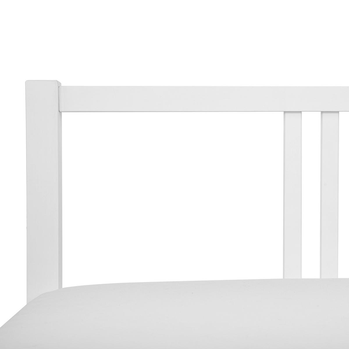 BETT mit Lattenrost 160x200 cm Weiß Vannes - Weiß, Holz (160/200cm) - Beliani