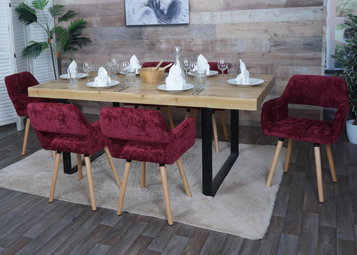 ESSZIMMERSTUHL Bordeaux - Bordeaux, Textil (56/80/53cm) - MCW