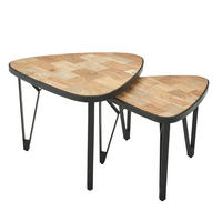 COUCHTISCH 2er-Set dreieckig IGNATZ - Akaziefarben, Holz (60/60/45cm) - tinkaro