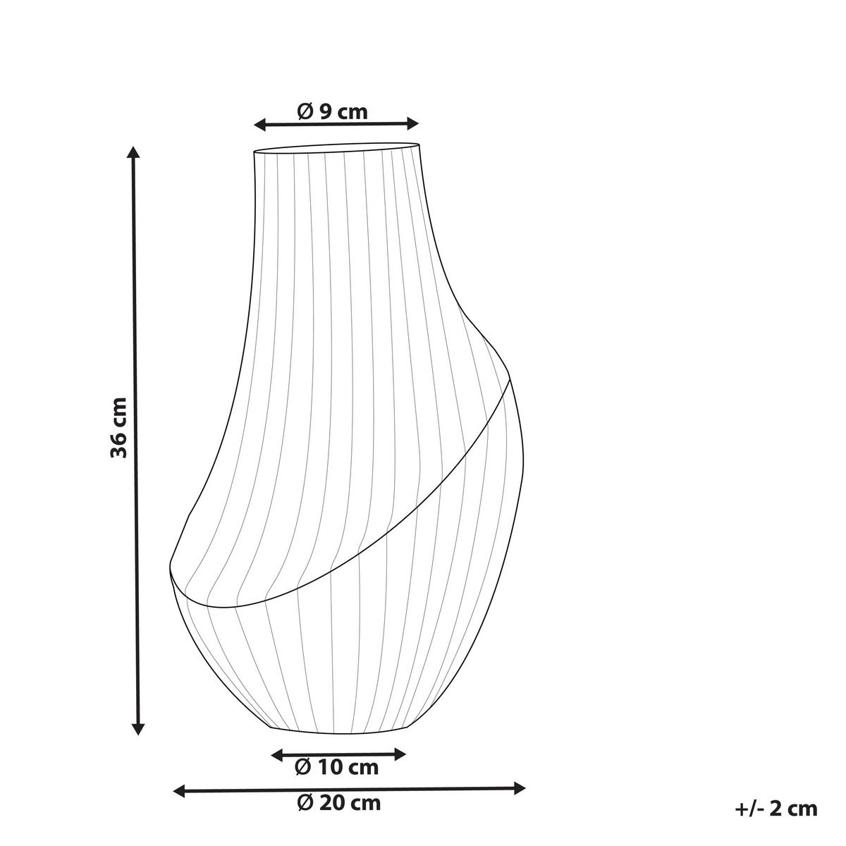 BLUMENVASE Glas grau Myrsina - Grau, Glas (36cm) - Beliani