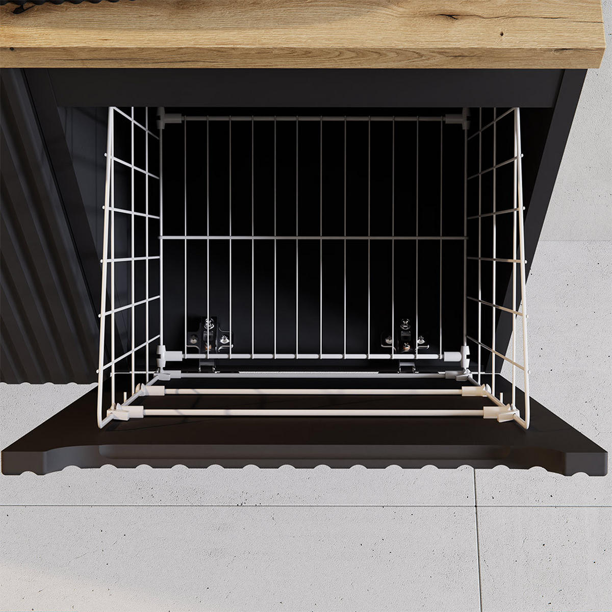 BADKOMMODE Newport-56 - Schwarz, Holzwerkstoff (40/57/39cm) - Lomado