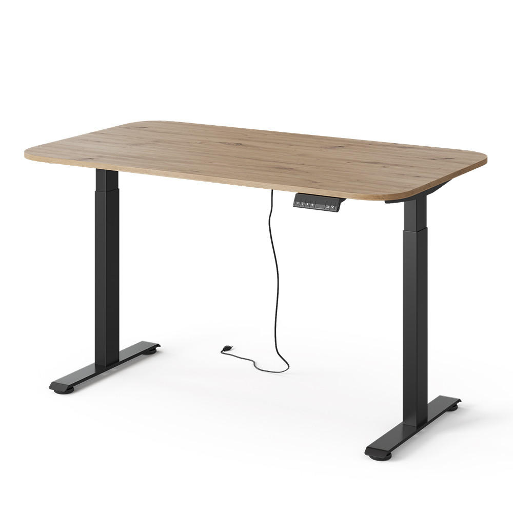 BIROU Elevate Negru/Artizanal 140 x 80 cm 2 motoare