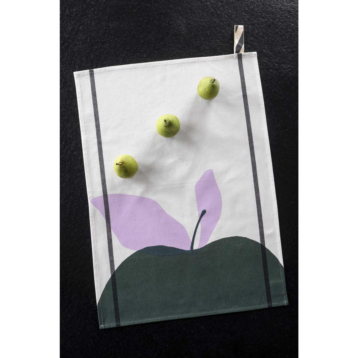 KÜCHENTUCH Pomme weiß/granny 50 x 70 cm - Weiß, Textil (50/70cm)