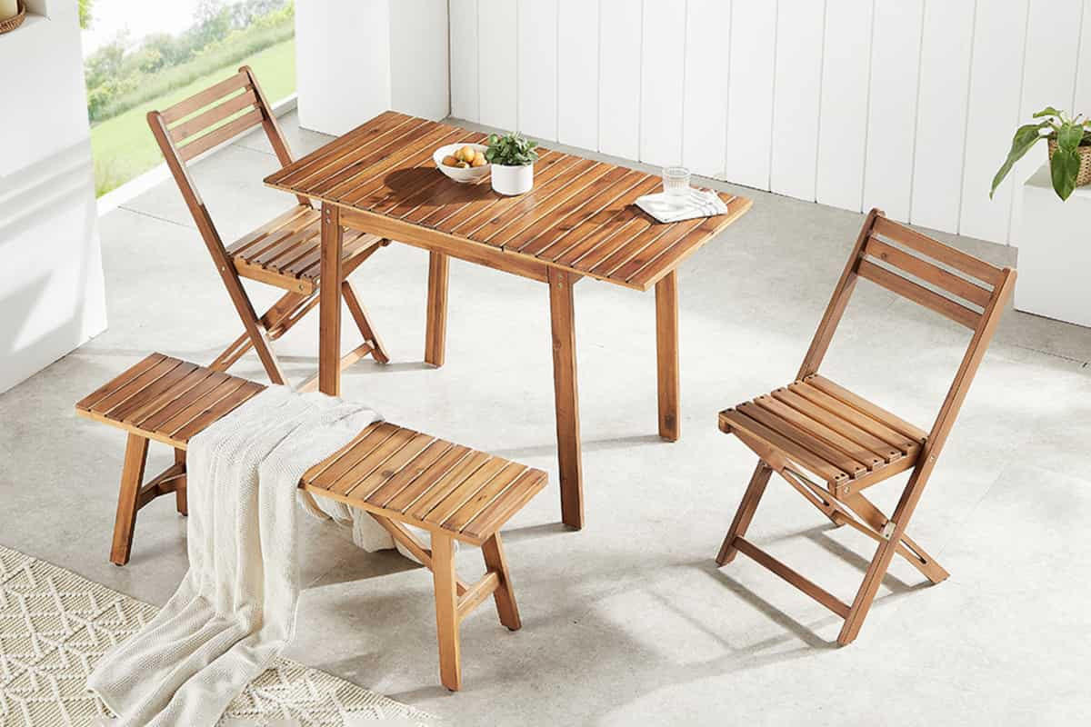 BALKONTISCH BALI Akazie Natur 110cm - Braun, Holz (55/110/75cm) - riess-ambiente