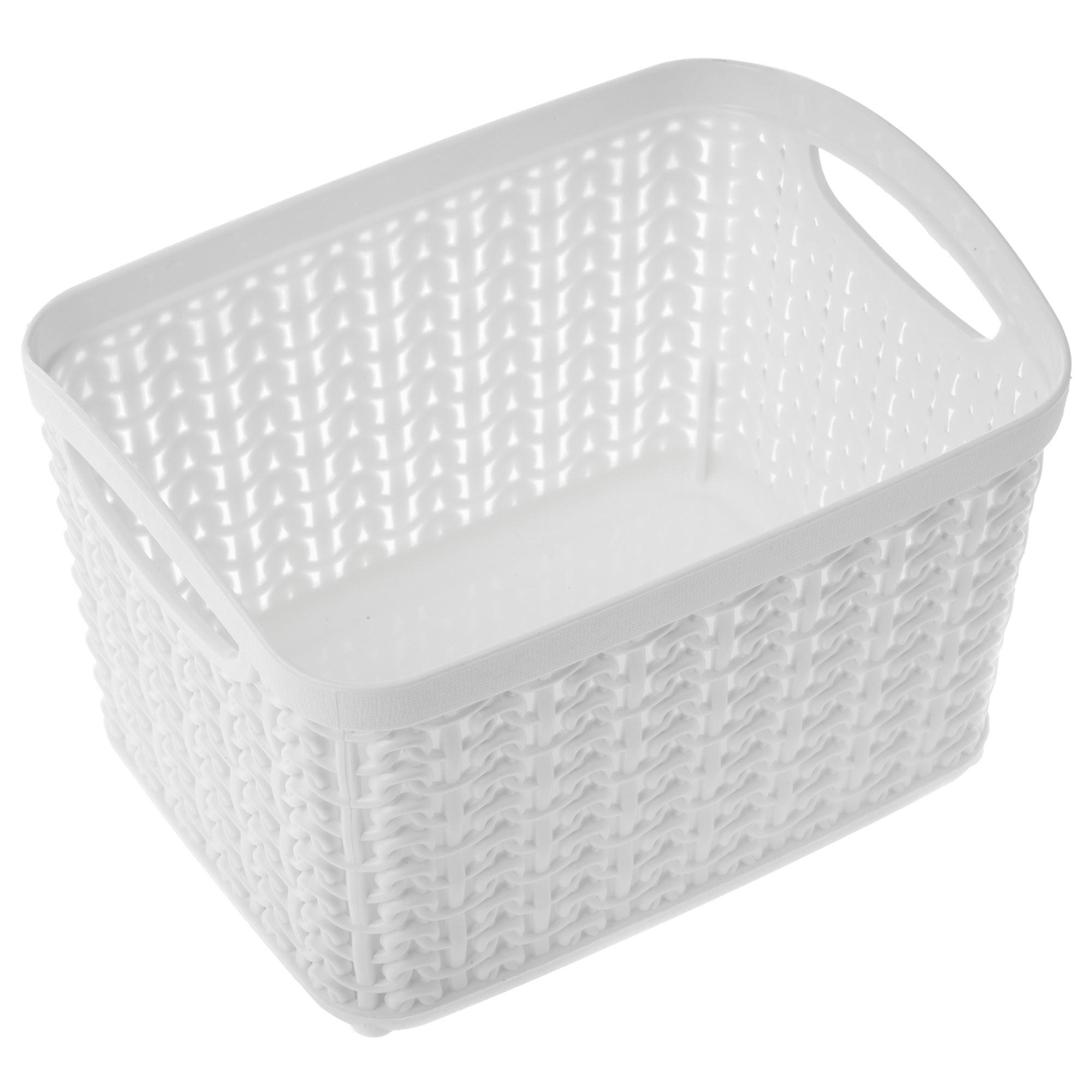 PLASTIKKORB 1,5 l, weiß - Weiß, Kunststoff (11/15cm) - KADAX
