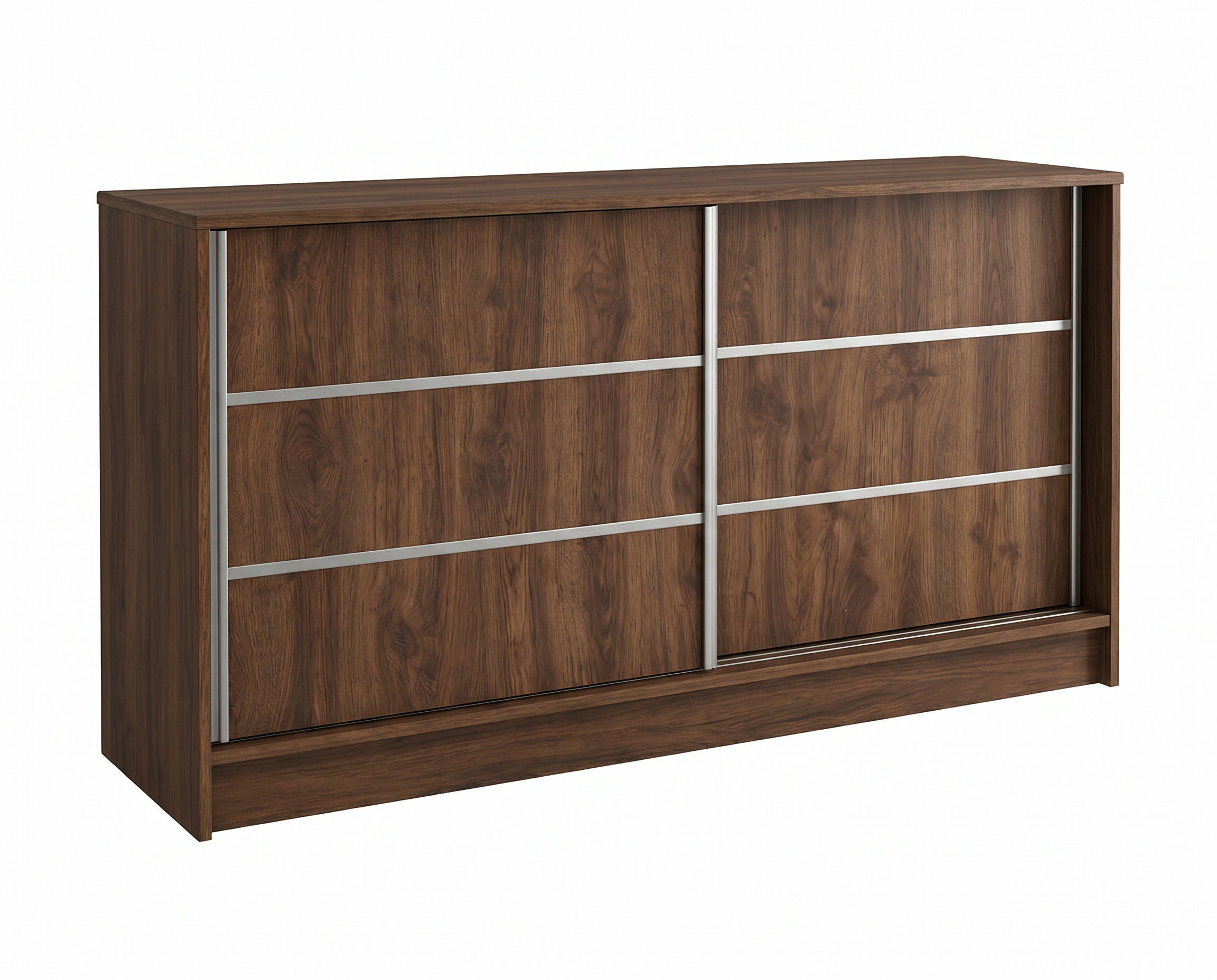 KOMMODE Samantha 120 cm, mit Sprossen, Nuss Warmia - Dunkelbraun, Kunststoff (121/85/44cm) - Margaret Hadas24