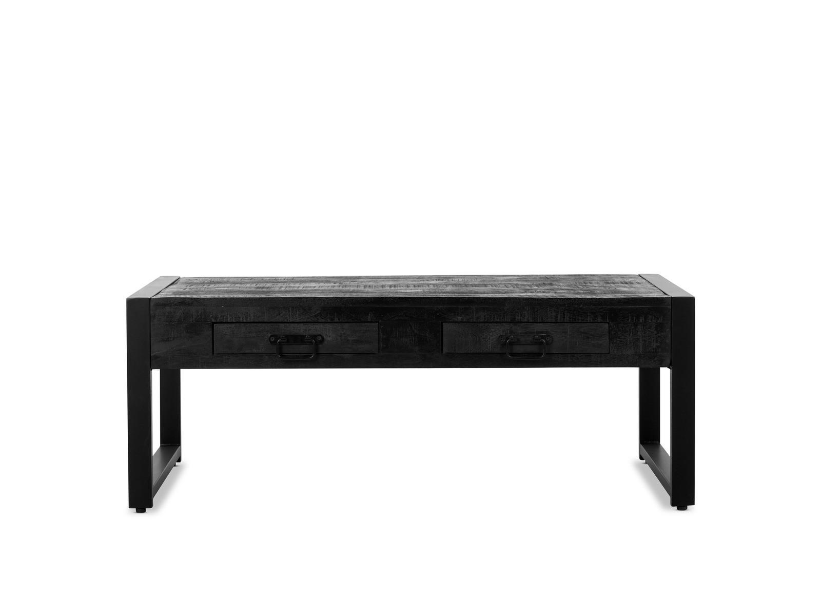 COUCHTISCH Britt Mangoholz 120 cm / 60 cm Schwarz - Schwarz, Holz (60/120/45cm)