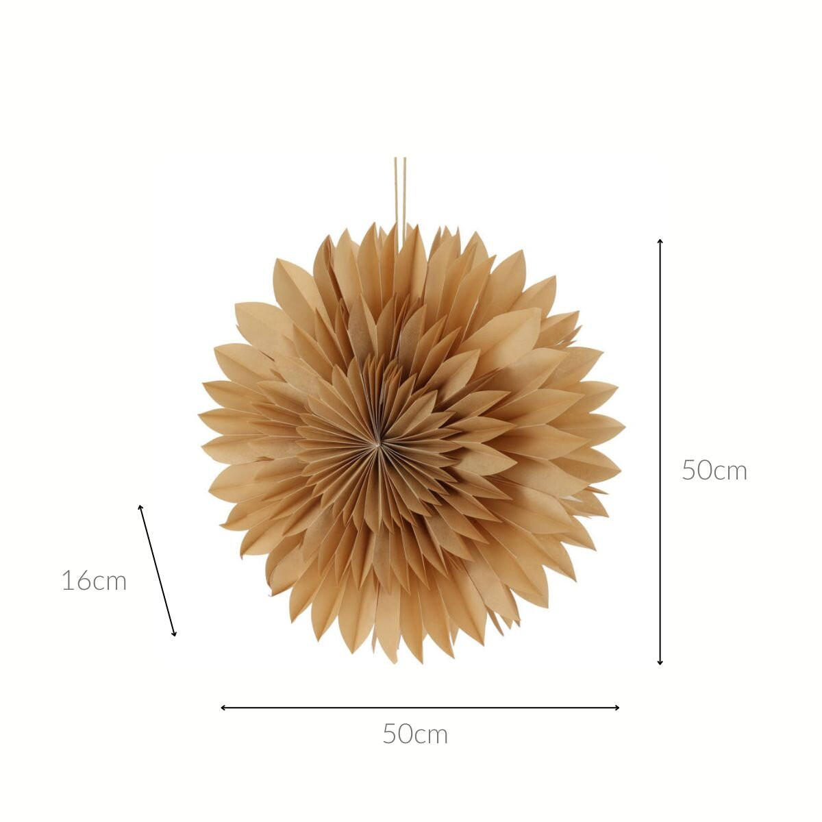 FENSTERSCHMUCK Papierstern 50 cm - Orange, Papier (16/50/50cm) - Home Styling Collection