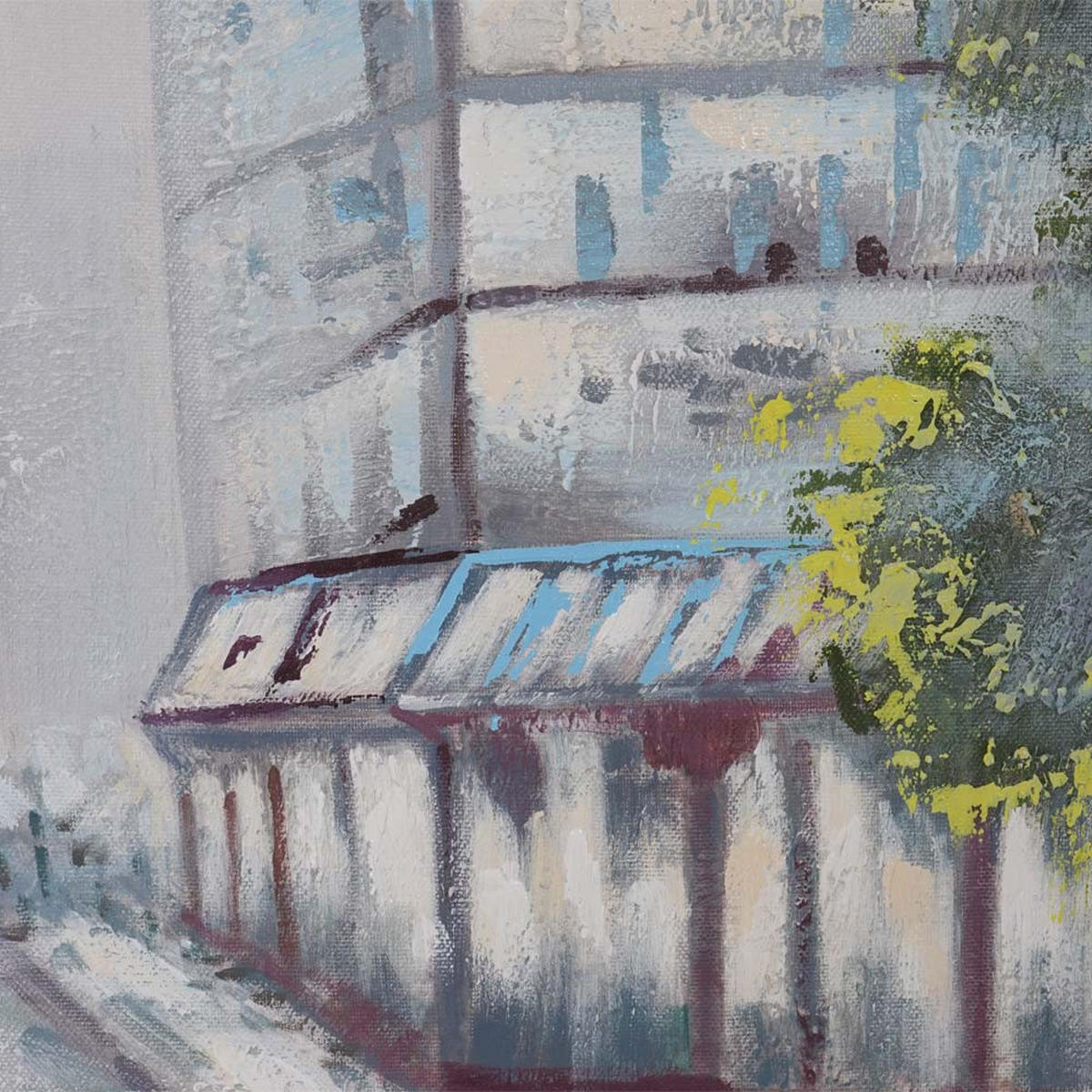 ÖLGEMÄLDE ORTSCHAFT HANDGEMALT Mehrfarbig - Multicolor, Textil (120/90cm) - MCW