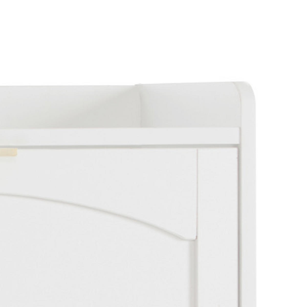 SCHUHSCHRANK aus Spanplatte 110x24x90cm in Weiß mit 4 Klappfächern - Weiß, Holzwerkstoff (110/90/24cm) - Modfu