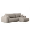 ECKSOFA Mit Schlaffunktion Und Bettkasten L-förmiges Sofa Capri Stoff Verita Rechts Warmbeige - Cappuccino, Holz (272/145cm) - Kaiser Möbel