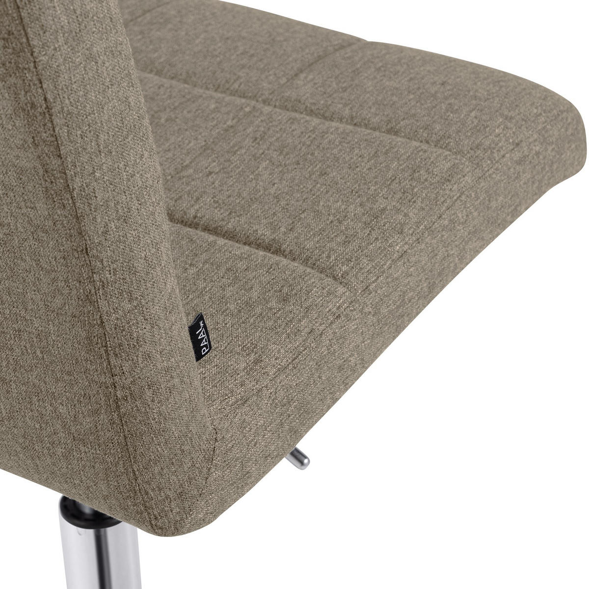 DREHSTUHL Stoff Taupe - Taupe/Chromfarben, Textil/Metall (47/93/56cm) - CLP