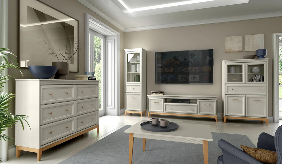 KOMMODE WINDSOR W-3 - Kaschmir, Holzwerkstoff (136/100/41cm) - Meblini