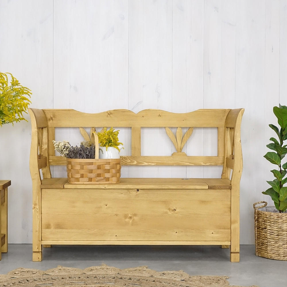 SITZBANK aus Massivholz MEXICANA - Honig, Holz (130/90/46cm) - Seart