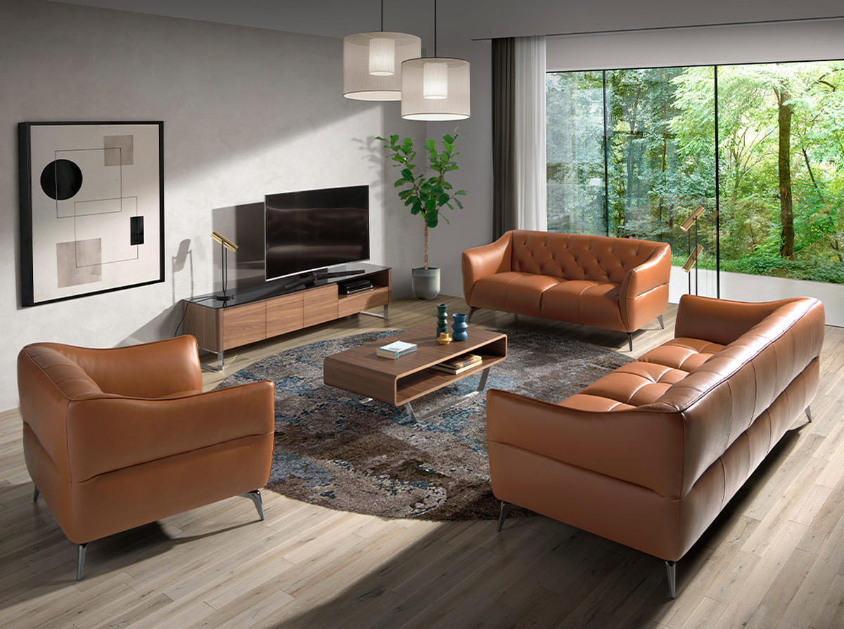 COUCHTISCH Rechteckig Walnuss , Stahl 120/60/36 cm - Edelstahlfarben/Nussbaumfarben, Holz/Metall (60/120/36cm) - ANGEL CERDA