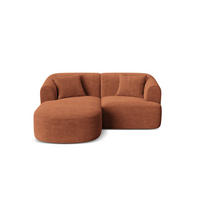 MODULARES-ECKSOFA links Campi aus Cord terrakotta 3 Sitzplätze - Terracotta, Textil (156/180cm) - Cosmopolitan Design