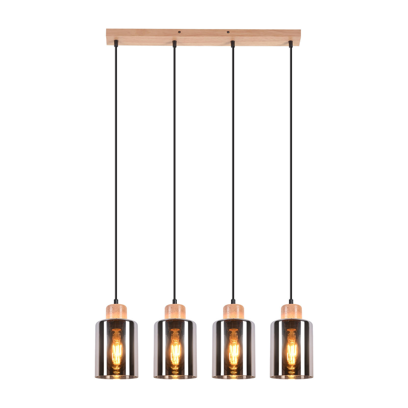 HÄNGELEUCHTE Quilf 60/12/146.5 cm - Hellbraun, Metall (60/12/146.5cm) - ZMH