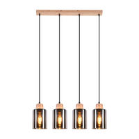 HÄNGELEUCHTE Quilf 60/12/146.5 cm - Hellbraun, Metall (60/12/146.5cm) - ZMH