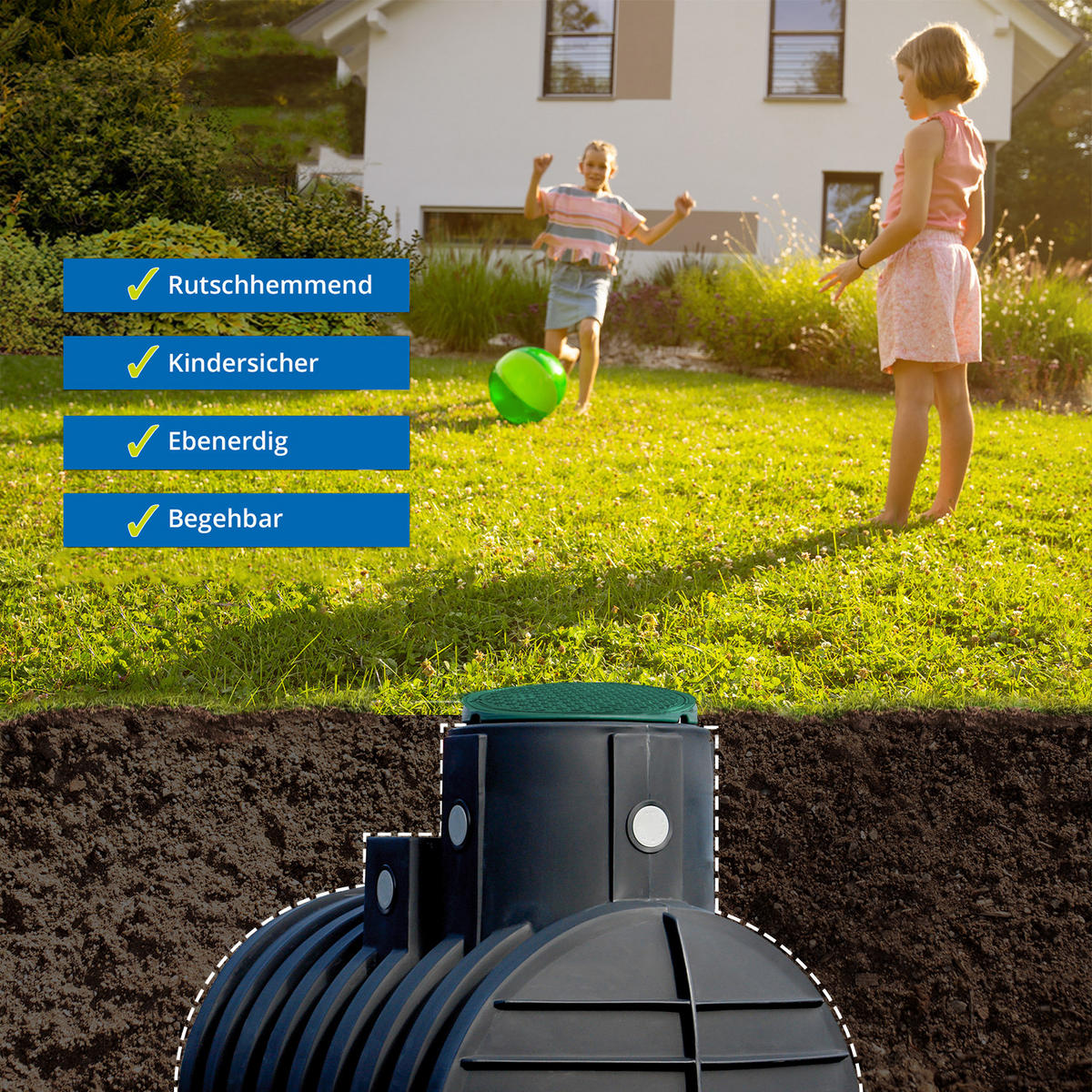 ERDTANK 6800 L - Schwarz, Kunststoff (200/240/245cm) - 4rain