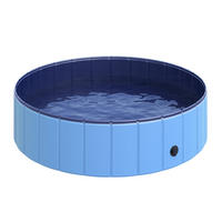 POOL DE-18958 klappbar, rutschfester Boden, Ø120 cm Blau - Blau, Kunststoff (120/30/120cm) - ComfortXL