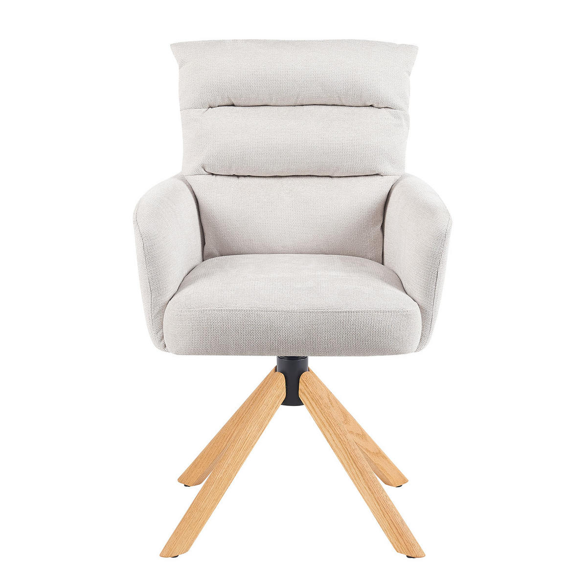 ARMLEHNSTUHL Mika-Jule - Honigeiche/Creme, Eichenholz/Holz (59/94/66cm) - DUBI Möbel